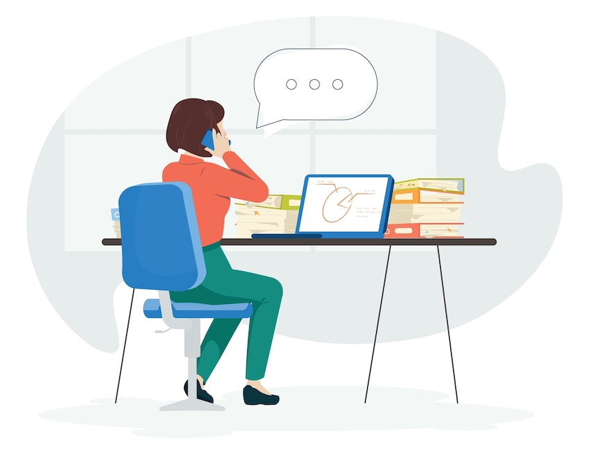 Showing Kindness 2 Showing Kindness - Talking on the phone to family while at work