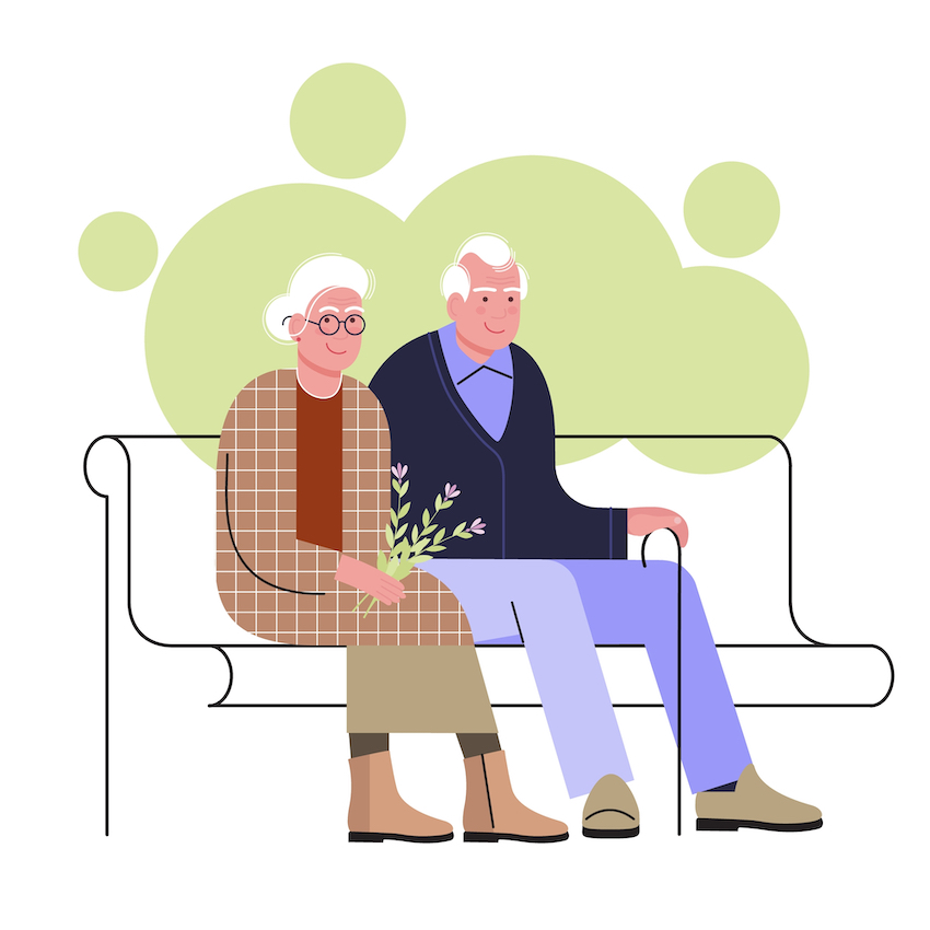 happy elderly couple