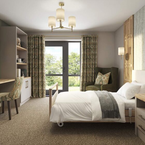 Millfield Rose Luxury Care Home Bedroom