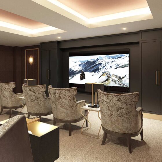 Millfield Rose Luxury Care Home cinema room